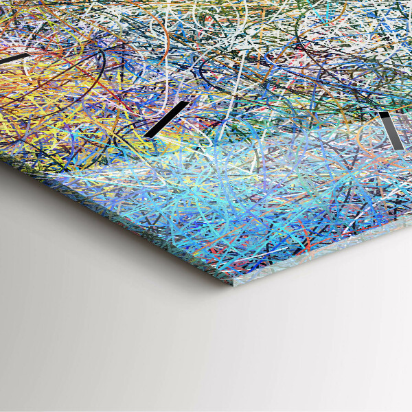 Skleněné hodiny čtvercové Abstraktní - Emoce