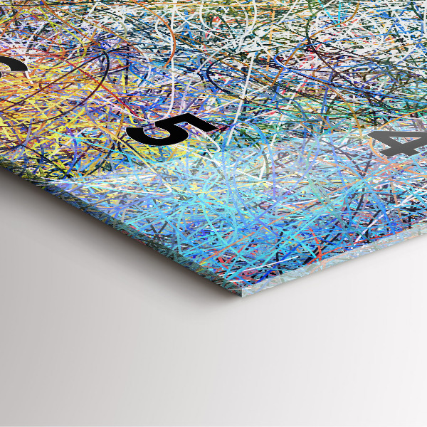 Skleněné hodiny čtvercové Abstraktní - Emoce