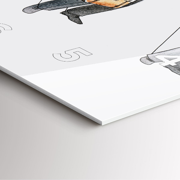 Skleněné hodiny čtvercové Marionety lidí