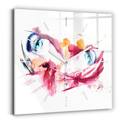 Skleněné hodiny čtvercové Romantický pár