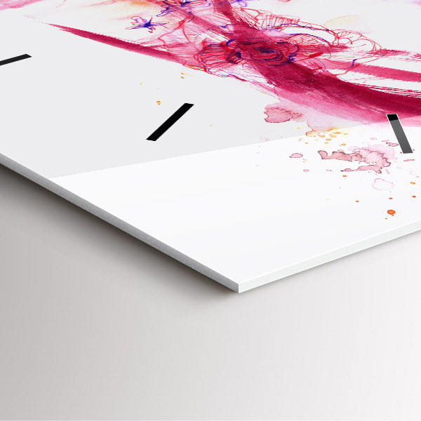 Skleněné hodiny čtvercové Romantický pár