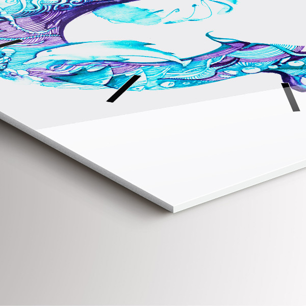 Skleněné hodiny čtvercové Mořská kotva