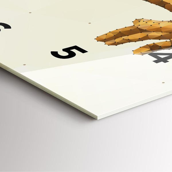 Skleněné hodiny čtvercové Stvoření Adama