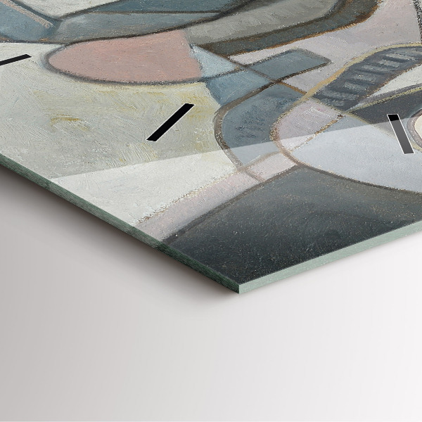 Skleněné hodiny čtvercové Abstraktní malba