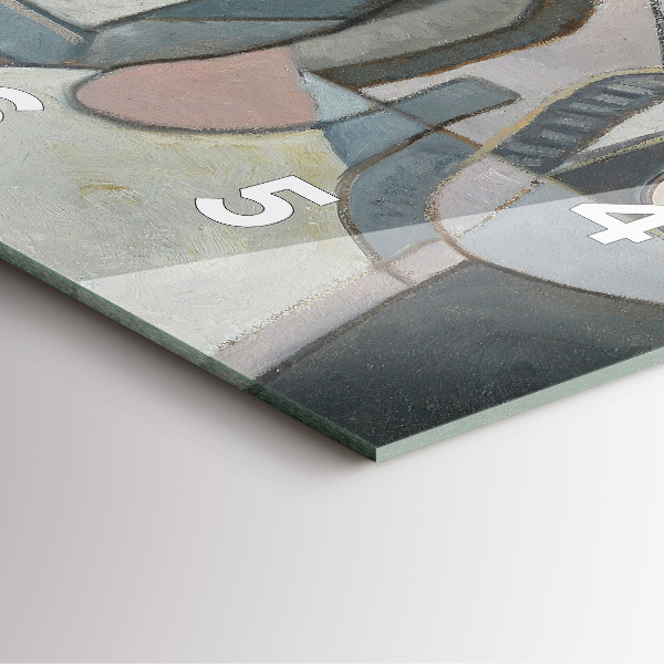 Skleněné hodiny čtvercové Abstraktní malba