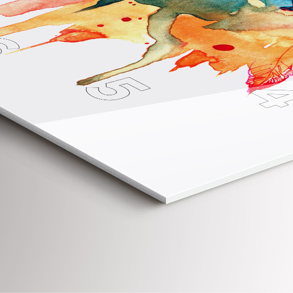 Skleněné hodiny čtvercové Barevný červený papoušek