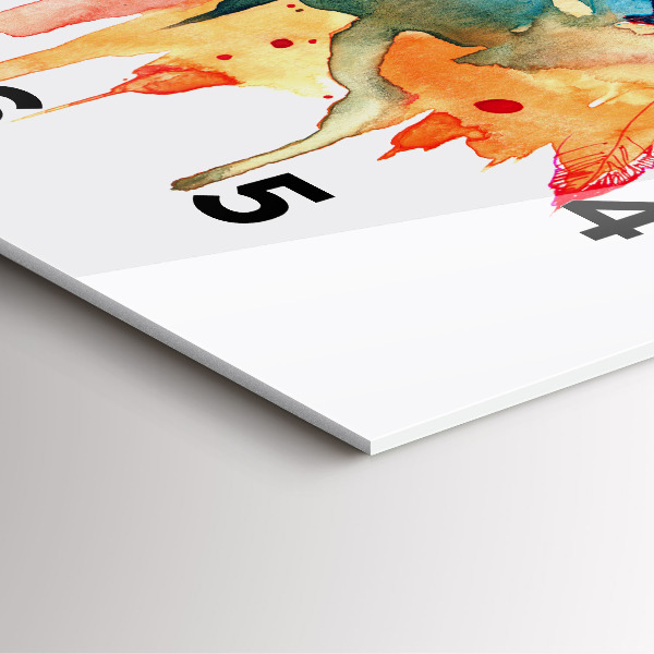 Skleněné hodiny čtvercové Barevný červený papoušek