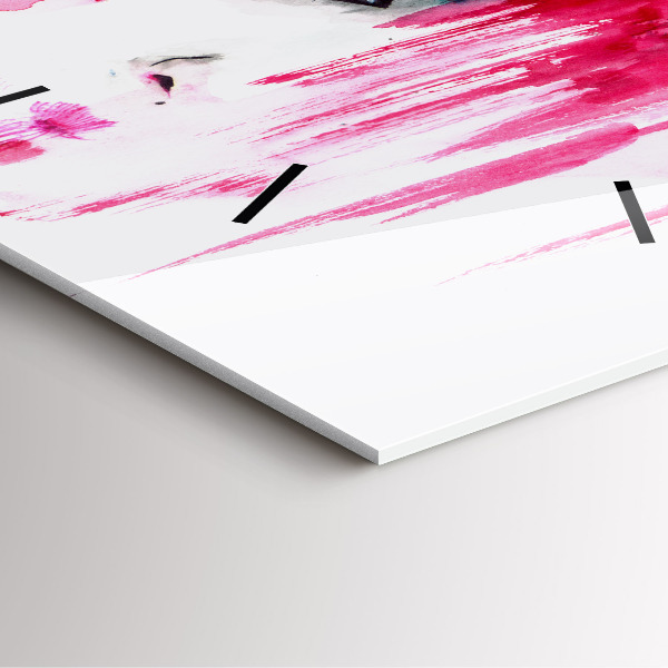 Skleněné hodiny čtvercové Abstrakce mnoha tváří