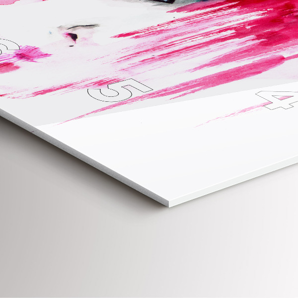 Skleněné hodiny čtvercové Abstrakce mnoha tváří