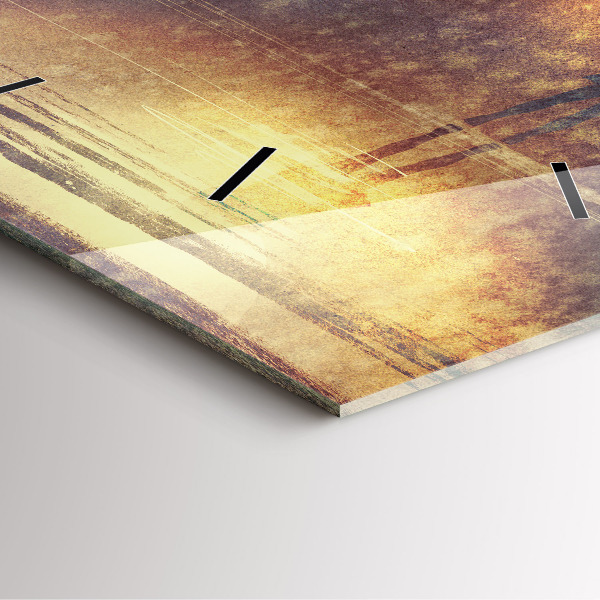 Skleněné hodiny čtvercové žena s deštníkem