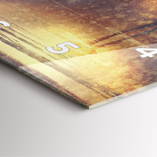 Skleněné hodiny čtvercové žena s deštníkem