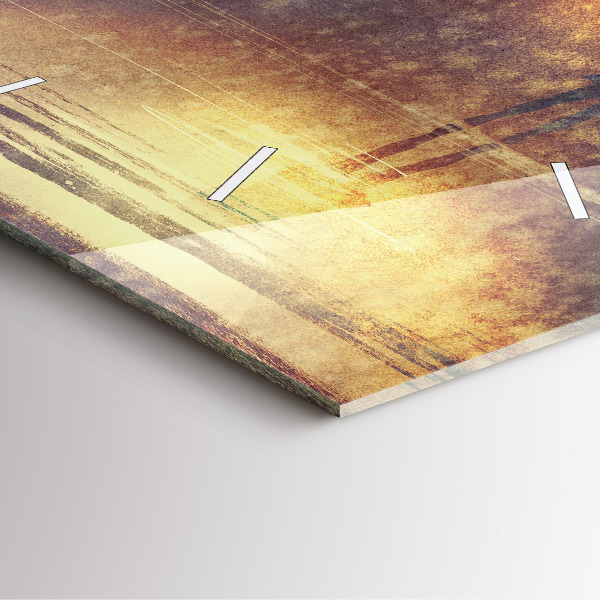 Skleněné hodiny čtvercové žena s deštníkem