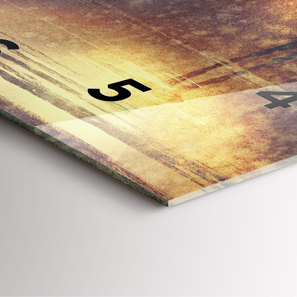 Skleněné hodiny čtvercové žena s deštníkem