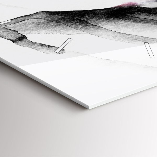 Skleněné hodiny čtvercové Portrét ženy