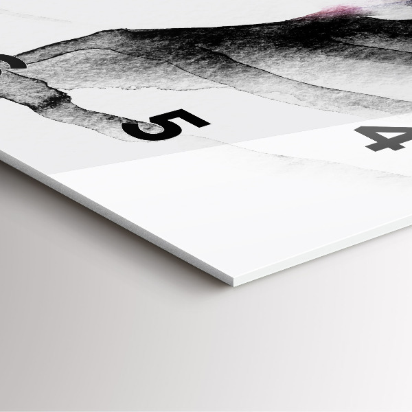 Skleněné hodiny čtvercové Portrét ženy