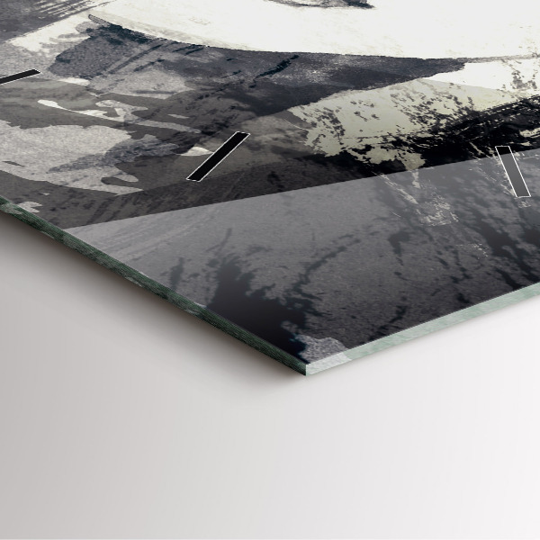 Skleněné hodiny čtvercové Žena - akvarel