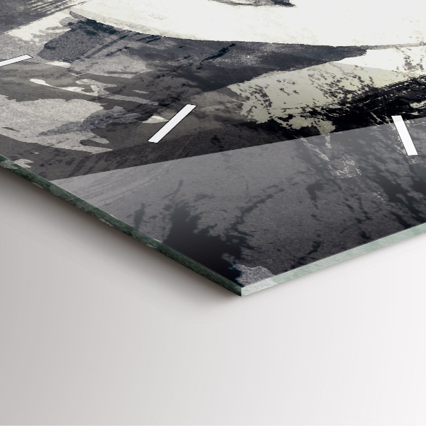 Skleněné hodiny čtvercové Žena - akvarel