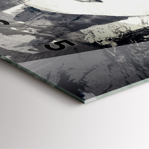 Skleněné hodiny čtvercové Žena - akvarel