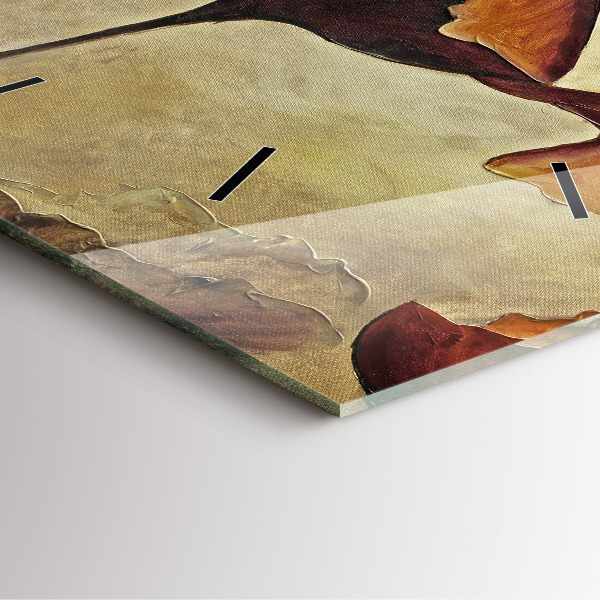 Skleněné hodiny čtvercové Malované máky