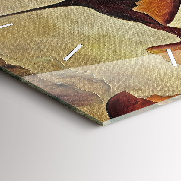 Skleněné hodiny čtvercové Malované máky