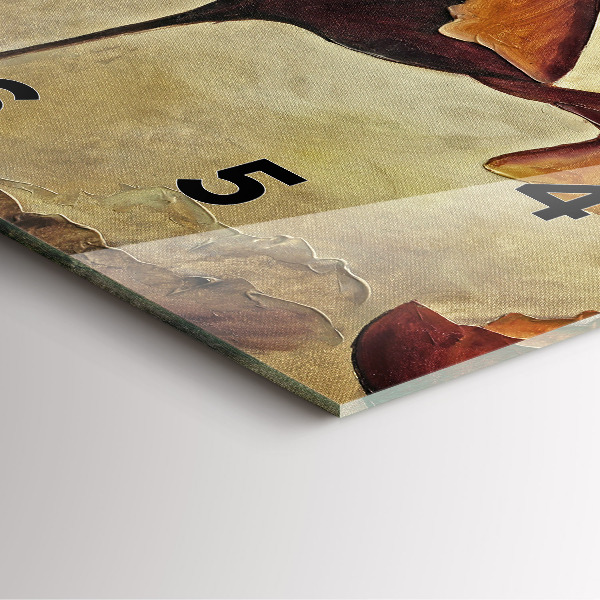 Skleněné hodiny čtvercové Malované máky