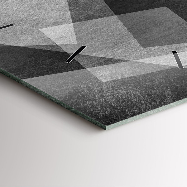 Čtvercové nástěnné hodiny Geometrická abstrakce