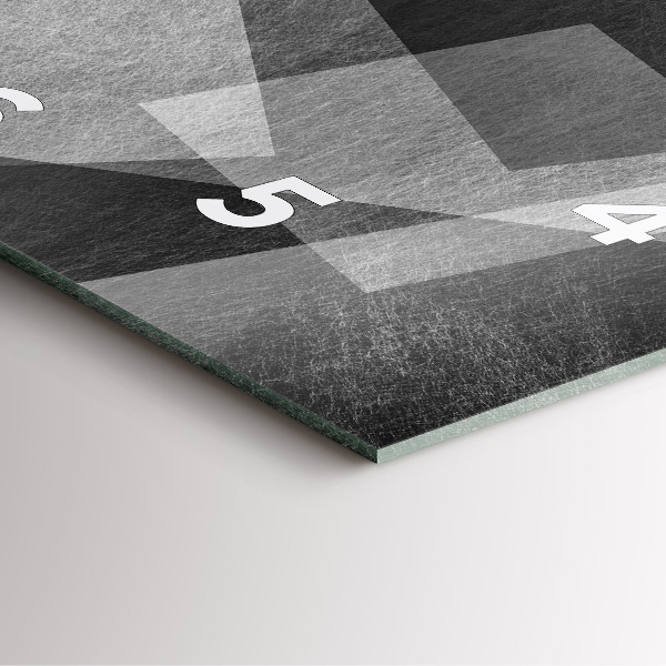 Čtvercové nástěnné hodiny Geometrická abstrakce