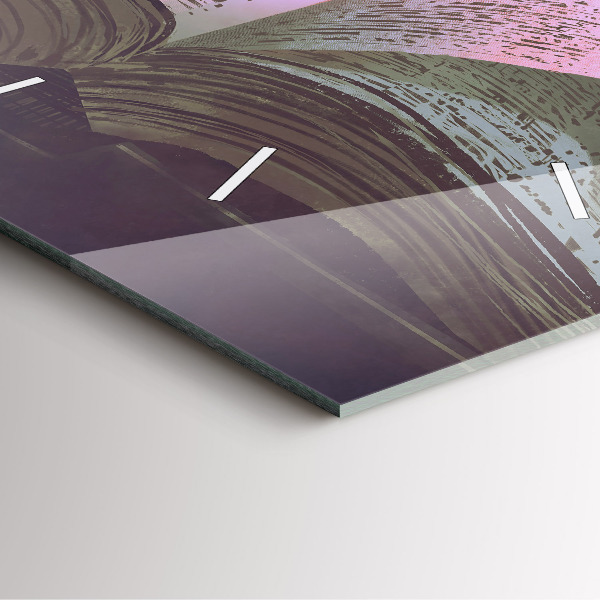 Čtvercové nástěnné hodiny Knižní abstrakce