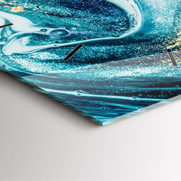 Čtvercové nástěnné hodiny Abstraktní mramor