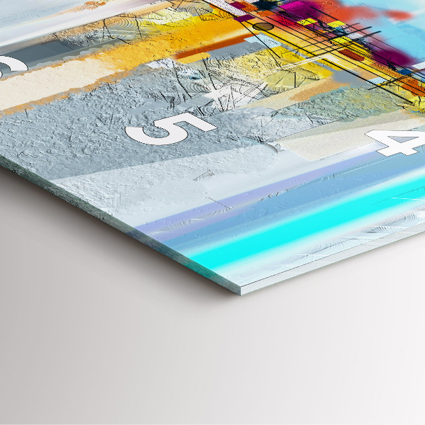 Čtvercové nástěnné hodiny Abstraktní most