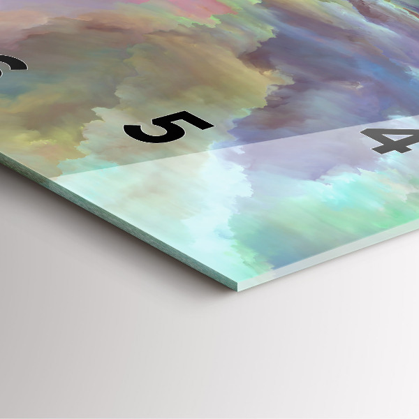 Čtvercové nástěnné hodiny Abstraktní krajina