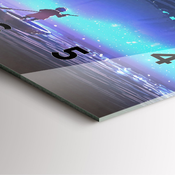 Čtvercové nástěnné hodiny Fantazie plachetnice