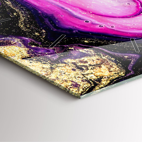 Čtvercové nástěnné hodiny Abstraktní mramor