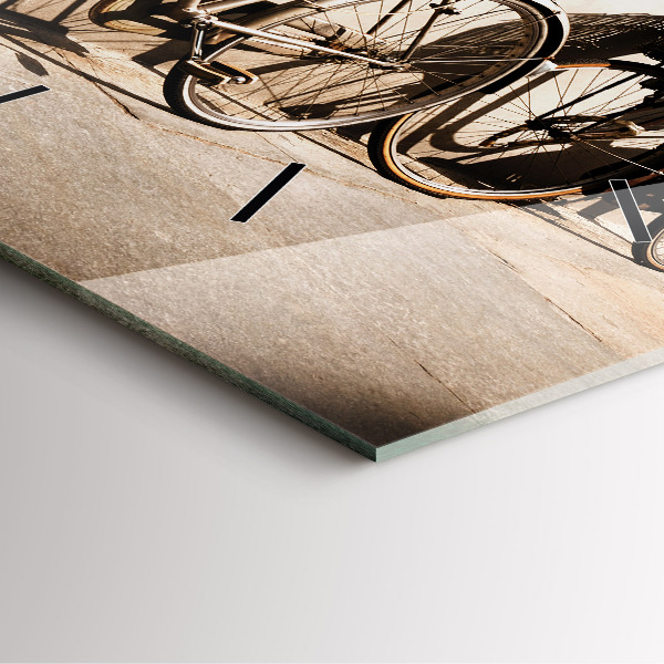 Skleněné hodiny čtvercové Italské jízdní kolo