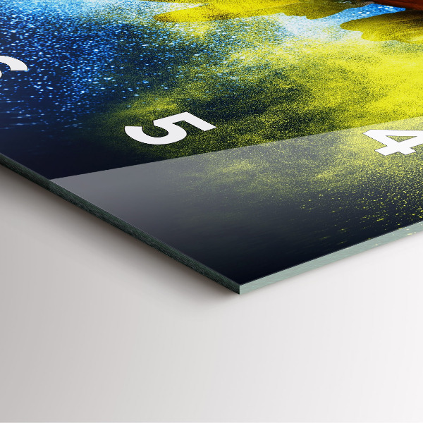 Čtvercové nástěnné hodiny Barevný papoušek