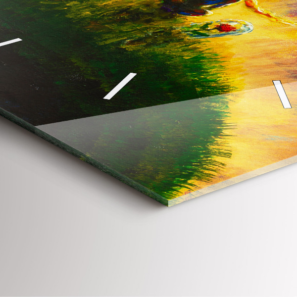 Čtvercové nástěnné hodiny Abstraktní malý princ