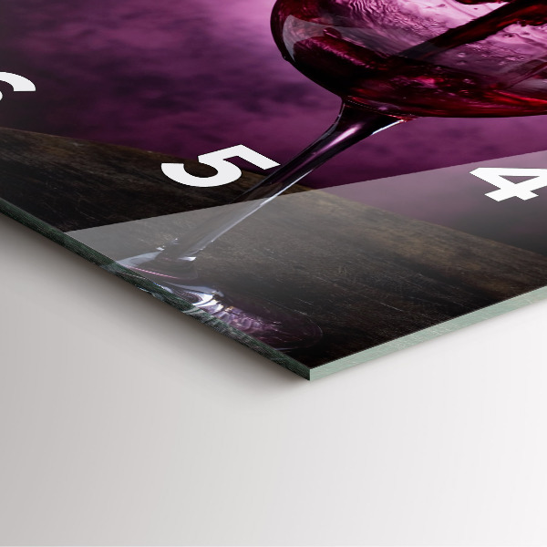 Skleněné hodiny čtvercové Sklenice na víno