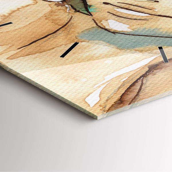 Skleněné hodiny čtvercové Abstrakce Žena