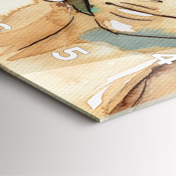 Skleněné hodiny čtvercové Abstrakce Žena