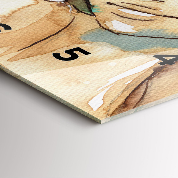 Skleněné hodiny čtvercové Abstrakce Žena