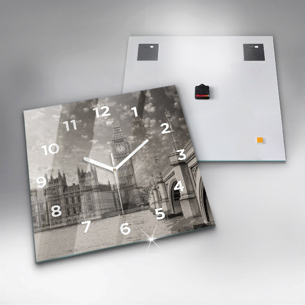 Skleněné hodiny čtvercové Londýn Anglie Big Ben