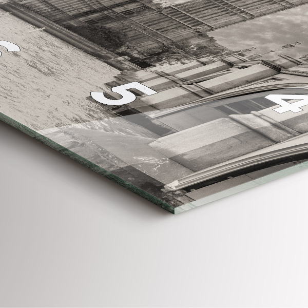 Skleněné hodiny čtvercové Londýn Anglie Big Ben