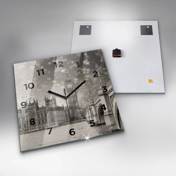 Skleněné hodiny čtvercové Londýn Anglie Big Ben
