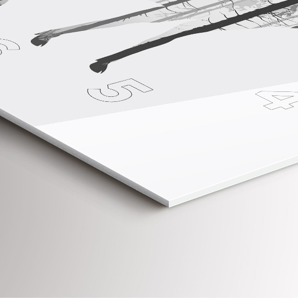 Skleněné hodiny čtvercové Silueta jelena Les