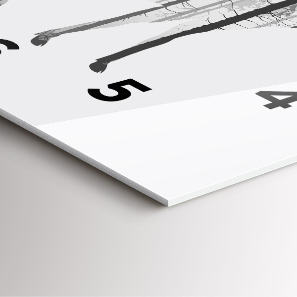 Skleněné hodiny čtvercové Silueta jelena Les