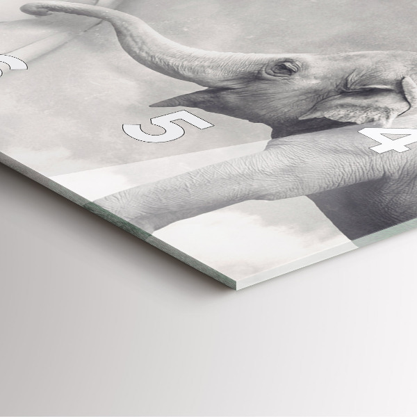 Skleněné hodiny čtvercové Slon