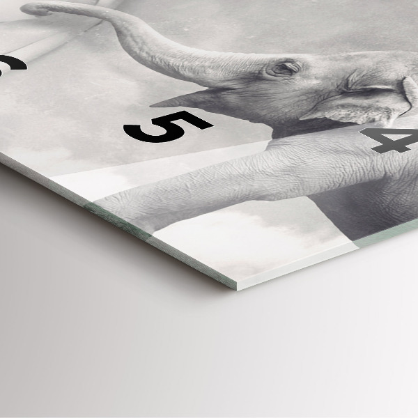 Skleněné hodiny čtvercové Slon