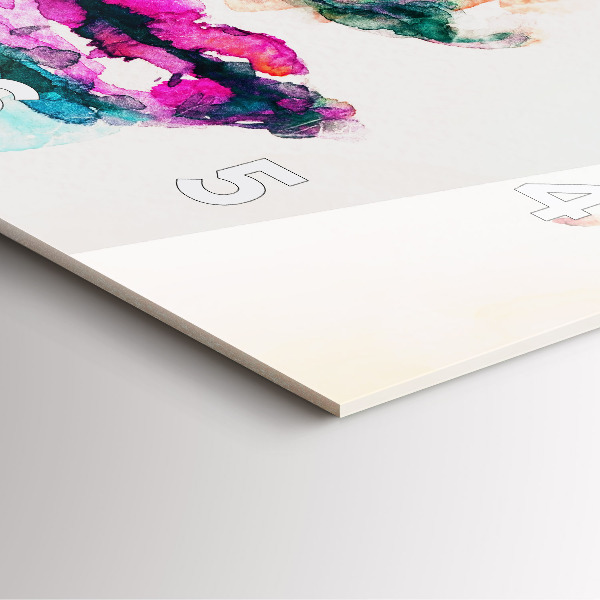 Skleněné hodiny čtvercové Abstraktní tvář ženy