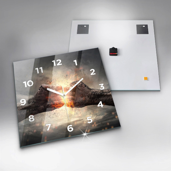 Skleněné hodiny čtvercové Síla pěstí