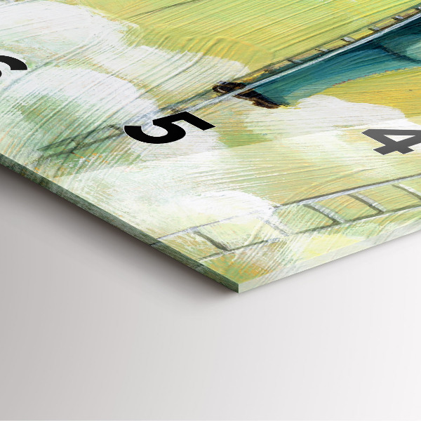 Skleněné hodiny čtvercové Lidé na žebříku